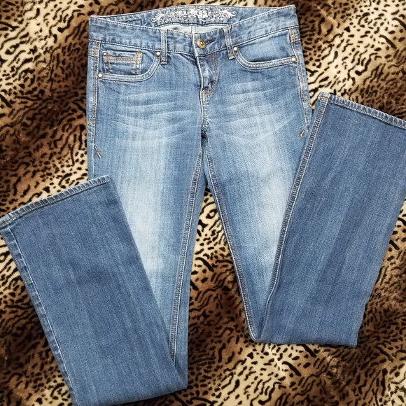 Express denim Boot cut Jeans Stella low-rise regular fit size 01 - Picture 3 of 8